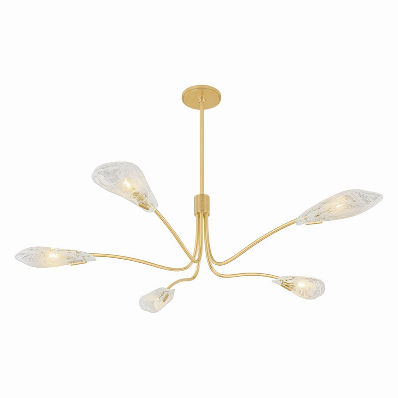 Hudson Valley - 4905-AGB - Five Light Chandelier - Tenafly - Aged Brass