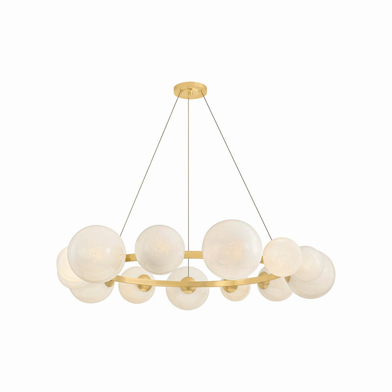 Hudson Valley - 5555-AGB - 13 Light Chandelier - Pacama - Aged Brass