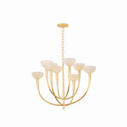 Hudson Valley - 9034-VGL - Eight Light Chandelier - Maywood - Vintage Gold Leaf