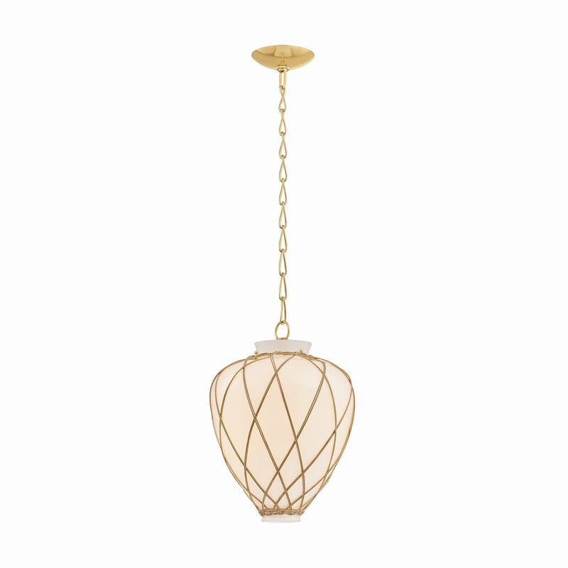Hudson Valley - 9213-AGB - One Light Pendant - Apple Valley - Aged Brass
