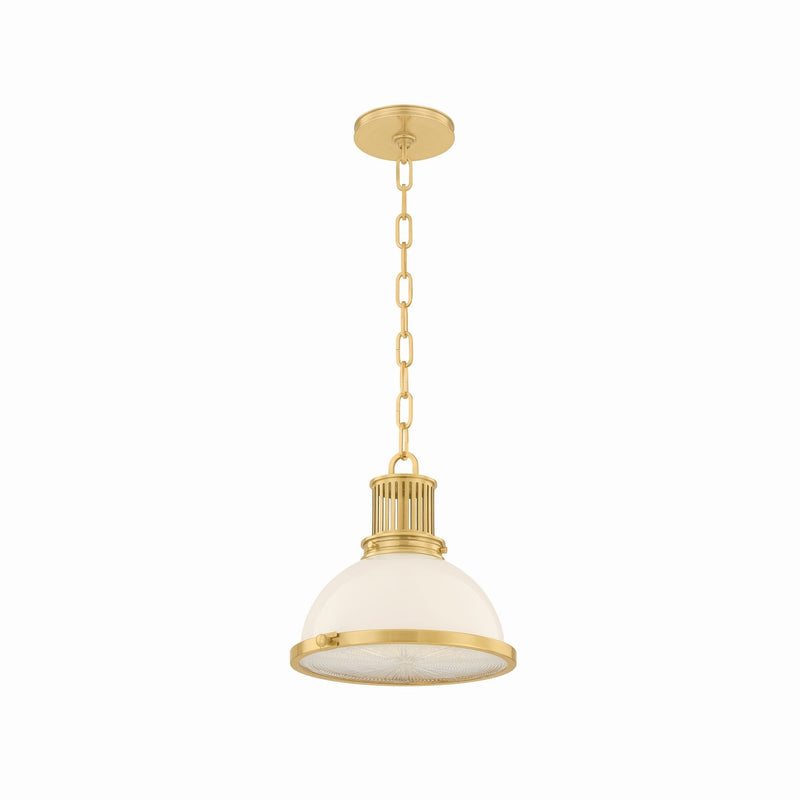 Hudson Valley - 9309-AGB - One Light Pendant - Pinesbridge - Aged Brass