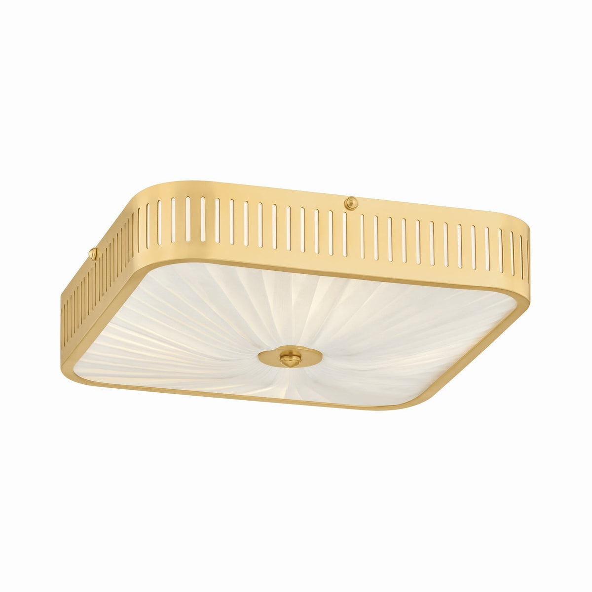 Hudson Valley - AH4704-AGB - Four Light Semi Flush Mount - Henri - Aged Brass
