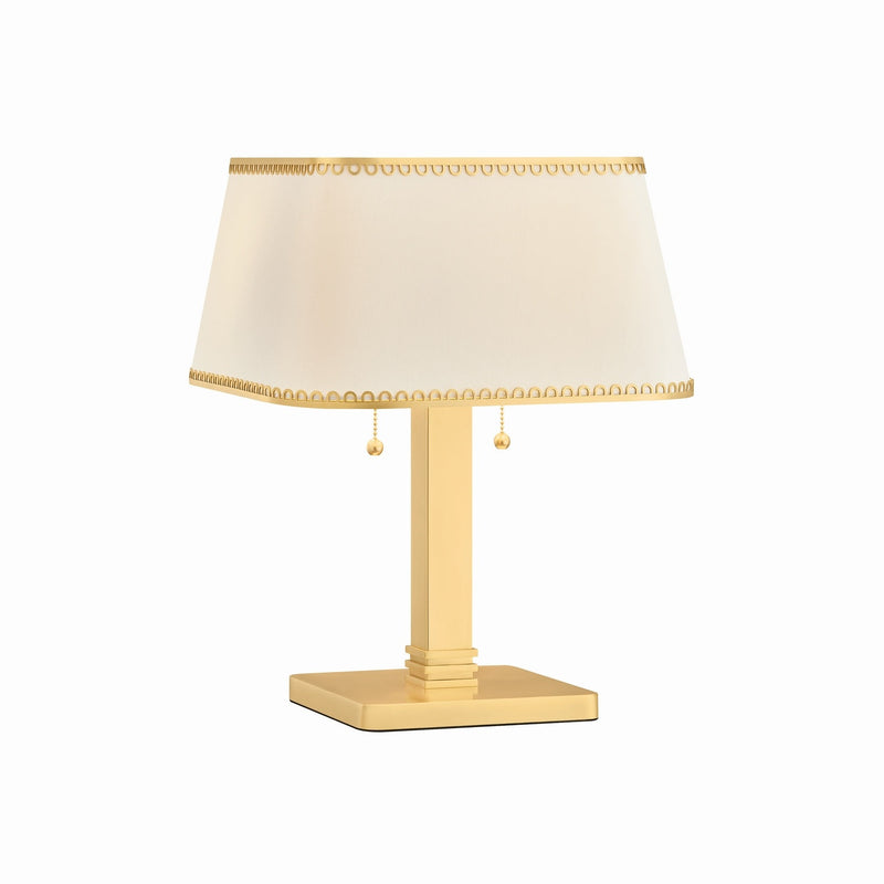 Hudson Valley - AHL8419-AGB - Two Light Table Lamp - Claude - Aged Brass