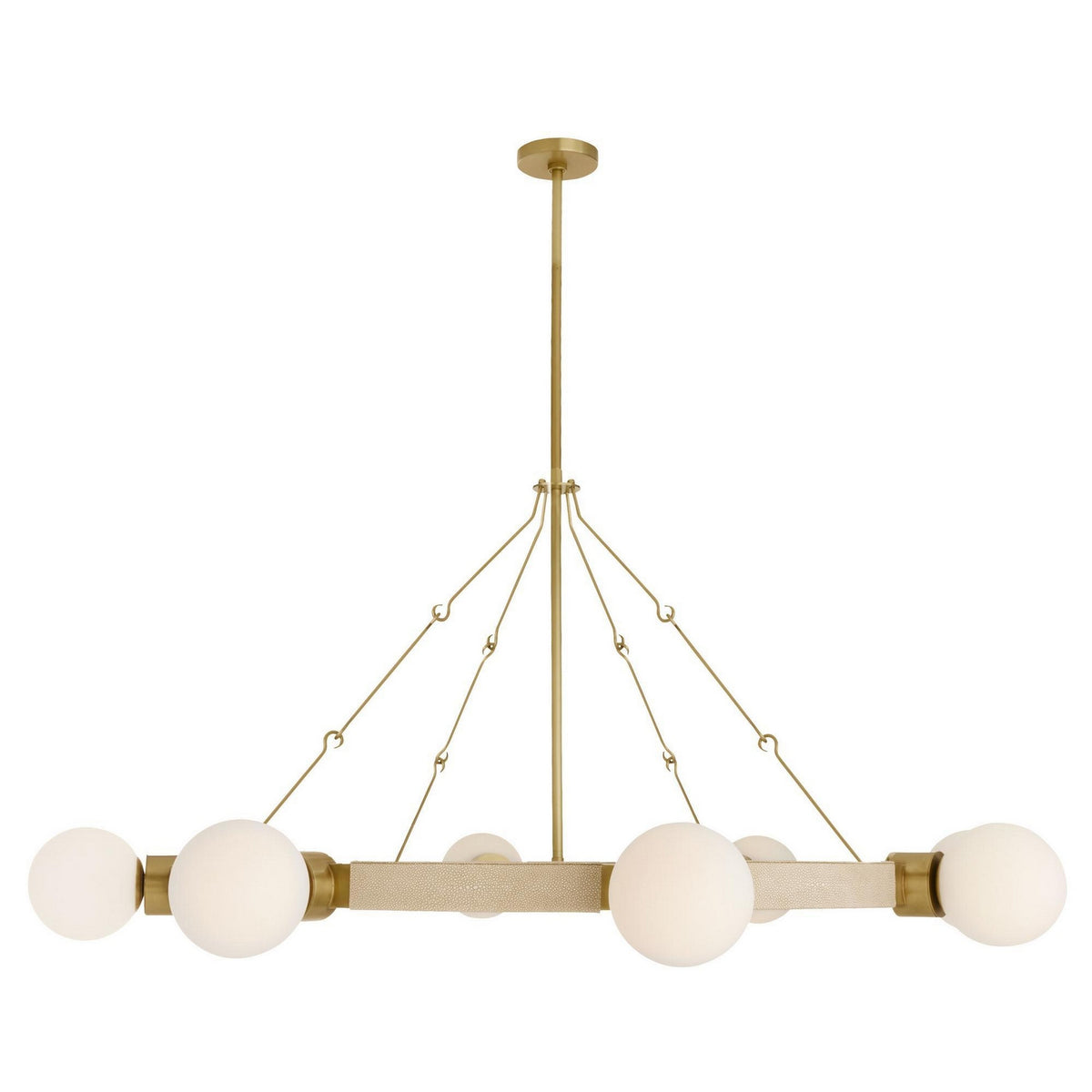Arteriors - DLC42 - Eight Light Chandelier - Liberty - Matte Opal