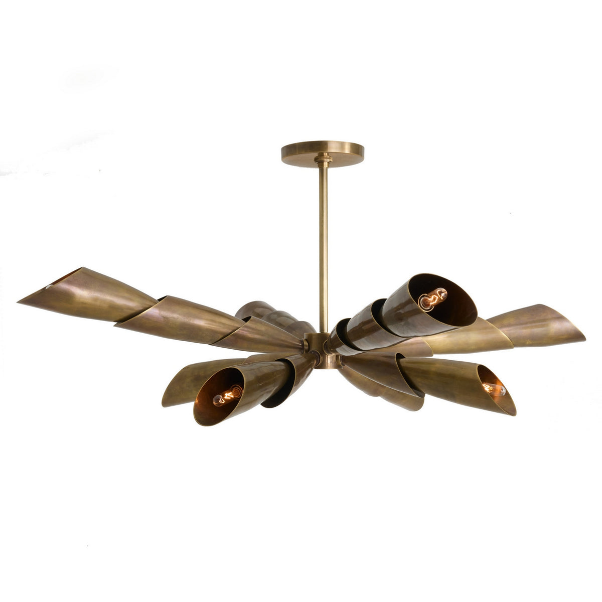 Arteriors - DLI13 - Eight Light Flush Mount - Morgan - Vintage Brass