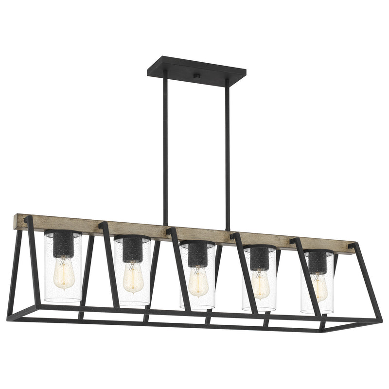 Quoizel - BRT5542GK - Five Light Linear Chandelier - Brockton - Grey Ash
