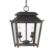 Golden - 0804-M2L ABI - Two Light Mini Pendant - Abingdon - Antique Black Iron