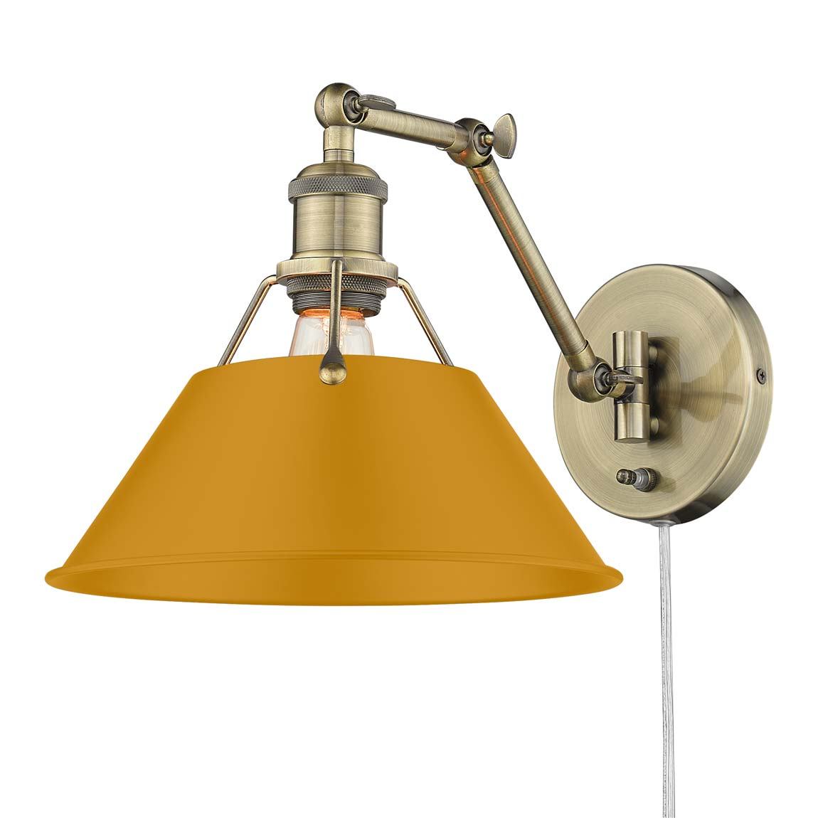 Golden - 3306-A1W AB-AY - One Light Wall Sconce - Orwell - Aged Brass