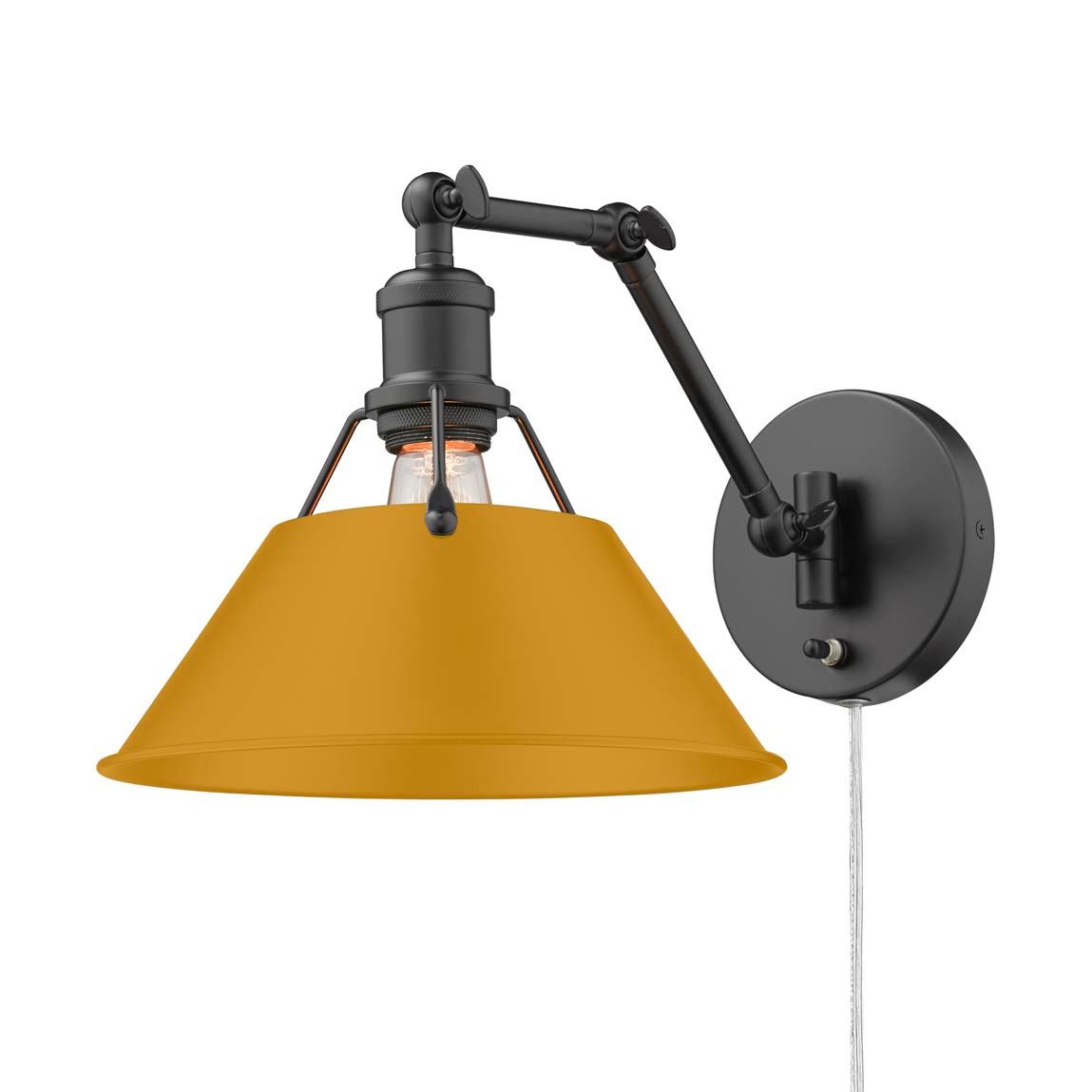Golden - 3306-A1W BLK-AY - One Light Wall Sconce - Orwell - Matte Black