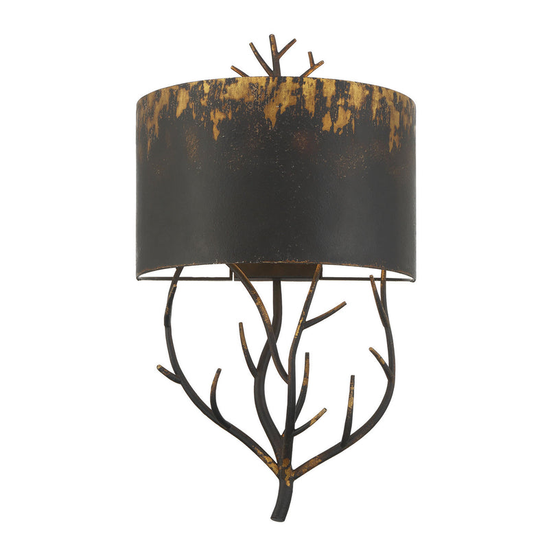 Golden - 4500-WSC ABI - Two Light Wall Sconce - Arboreal - Antique Black Iron