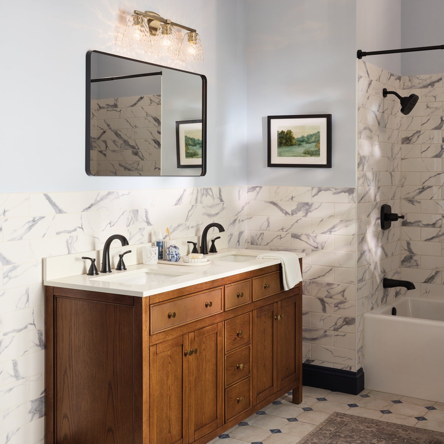 Kichler - 55216CPZWTR - Three Light Bath - Marant - Champagne Bronze
