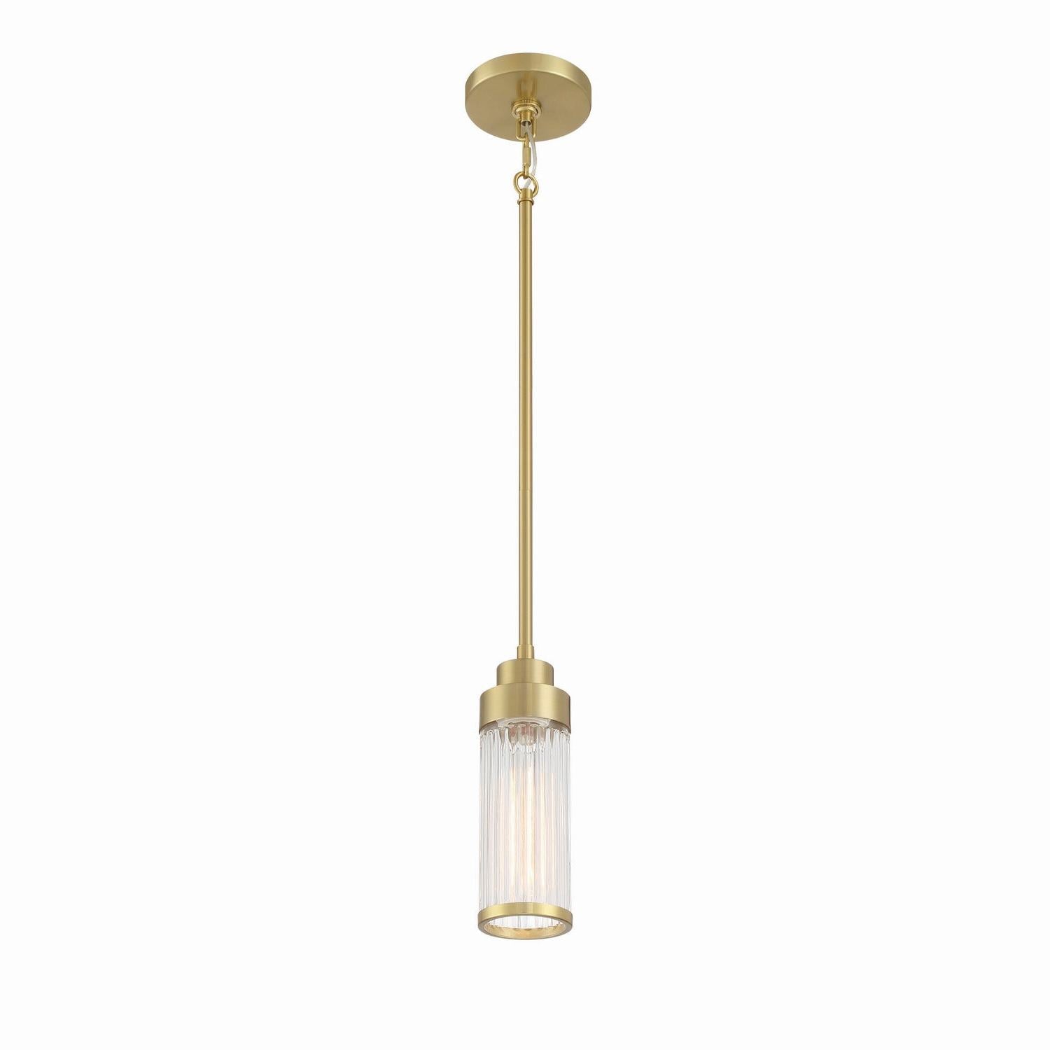 Craftmade - 60191-SB - One Light Mini Pendant - Whittley - Satin Brass