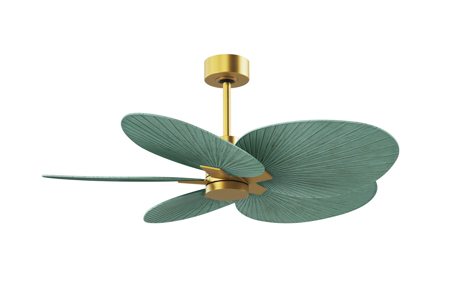 Matthews Fan Company - AKTP-BRBR-PL - Five Blade Ceiling Fan - Alessandra Tropical - Brushed Brass