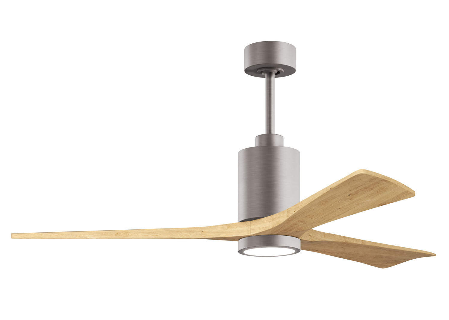 Matthews Fan Company - PA3-BN-LM-60 - 60" Ceiling Fan - Patricia-3 - Brushed Nickel