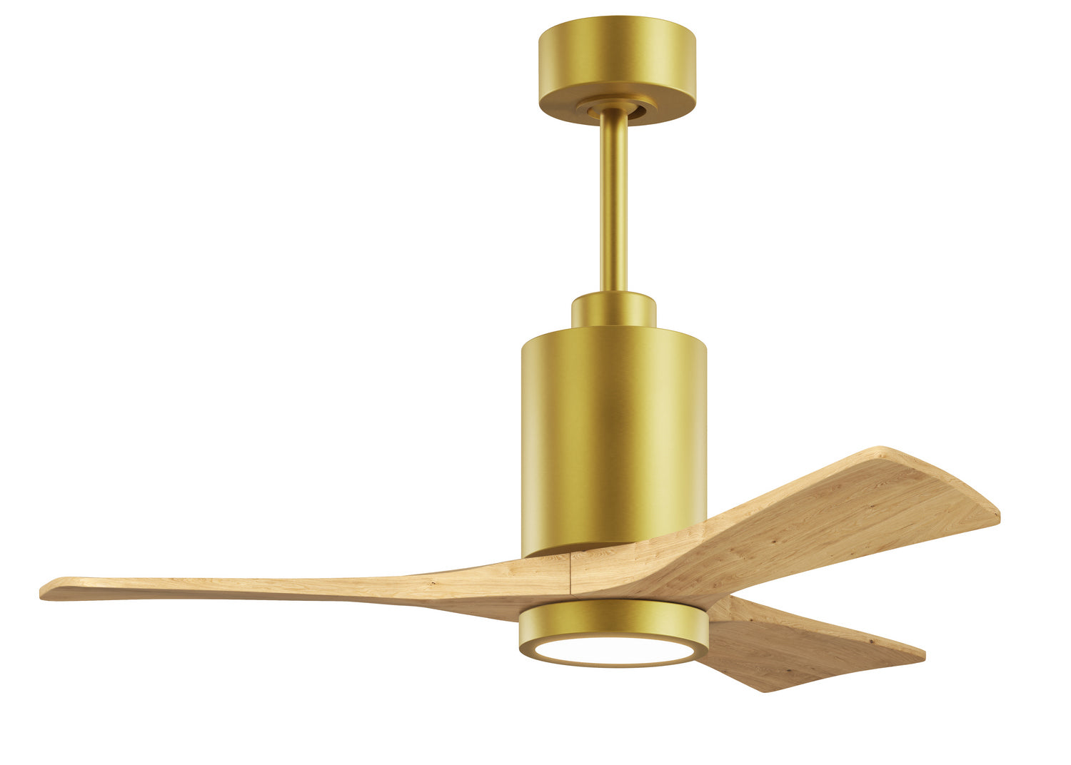 Matthews Fan Company - PA3-BRBR-LM-42 - 42" Ceiling Fan - Patricia-3 - Brushed Brass