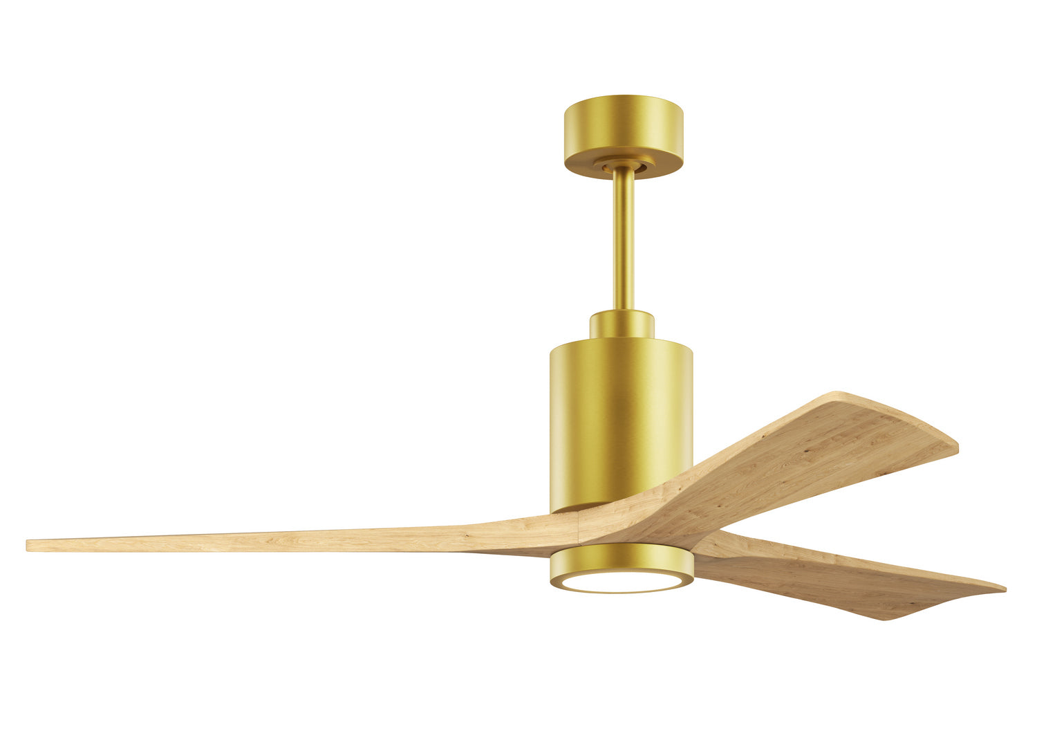 Matthews Fan Company - PA3-BRBR-LM-60 - 60" Ceiling Fan - Patricia-3 - Brushed Brass