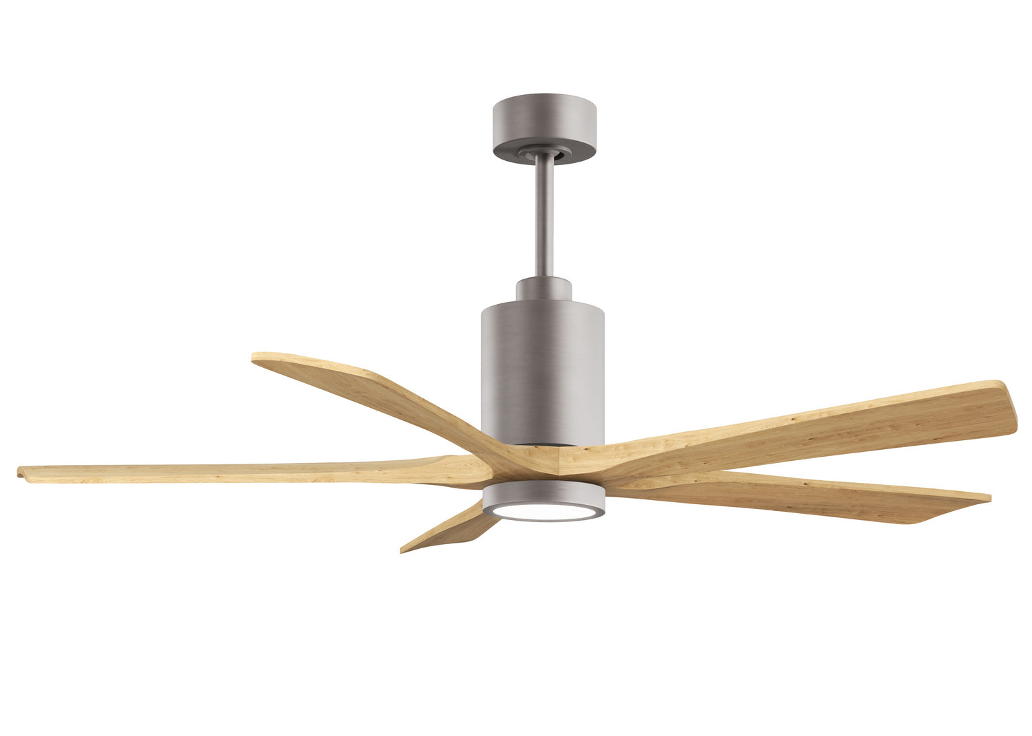 Matthews Fan Company - PA5-BN-LM-60 - 60" Ceiling Fan - Patricia-5 - Brushed Nickel