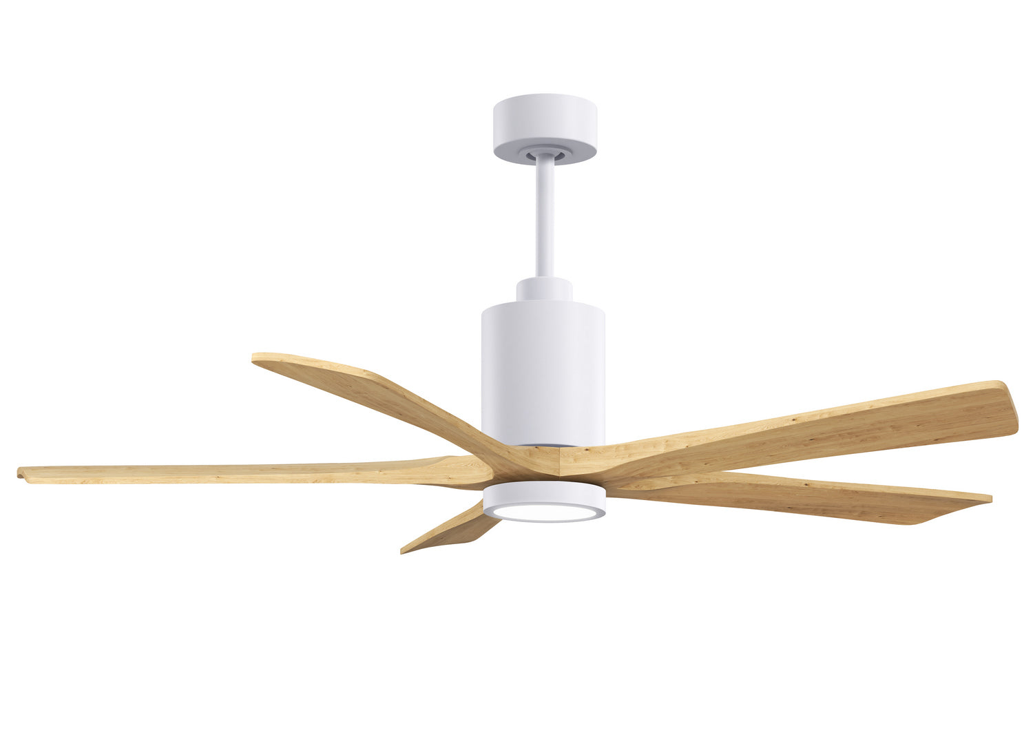 Matthews Fan Company - PA5-WH-LM-60 - 60" Ceiling Fan - Patricia-5 - Gloss White