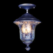 Framburg - 8321 IRON - Three Light Exterior Ceiling Mount - Carcassonne - Iron