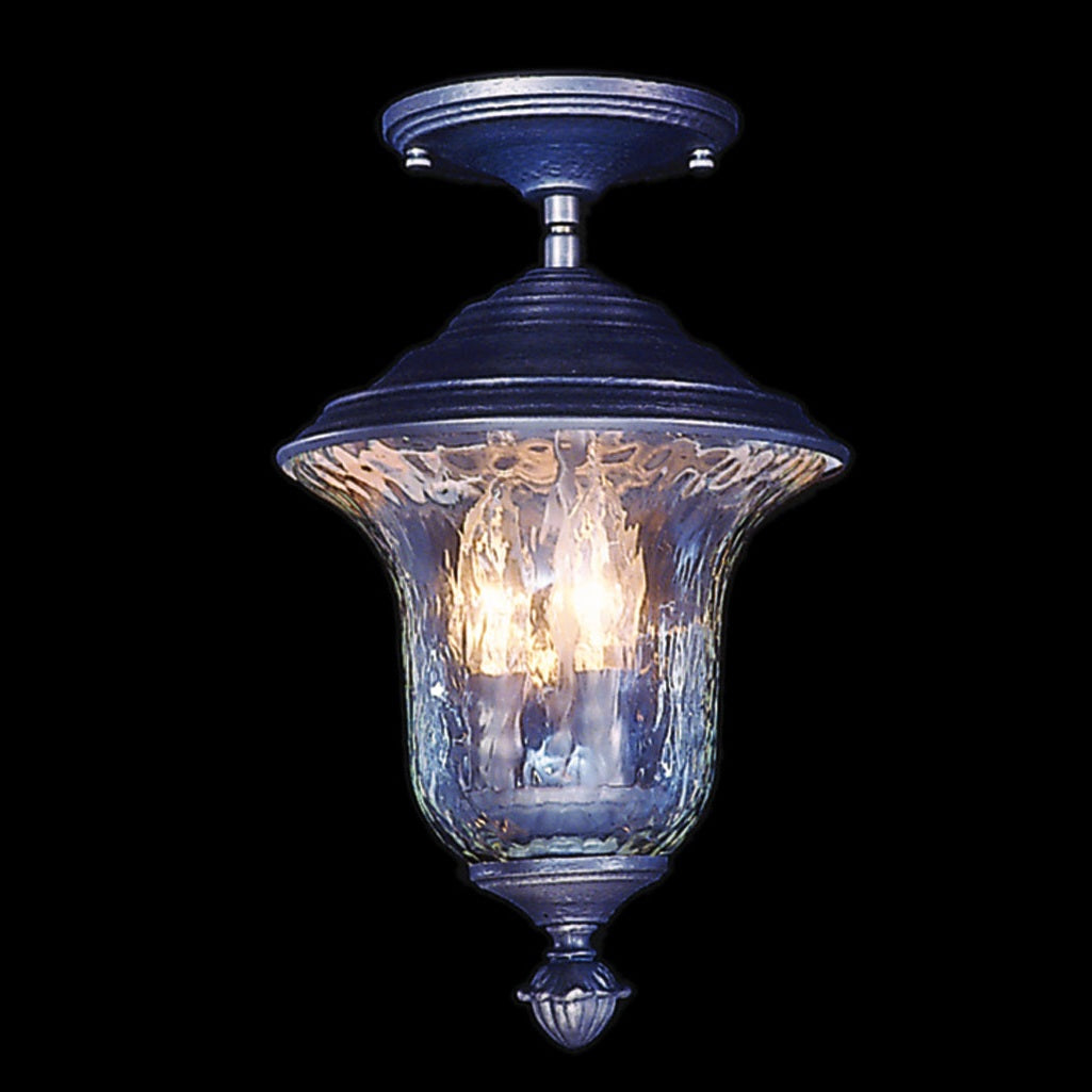 Framburg - 8321 IRON - Three Light Exterior Ceiling Mount - Carcassonne - Iron
