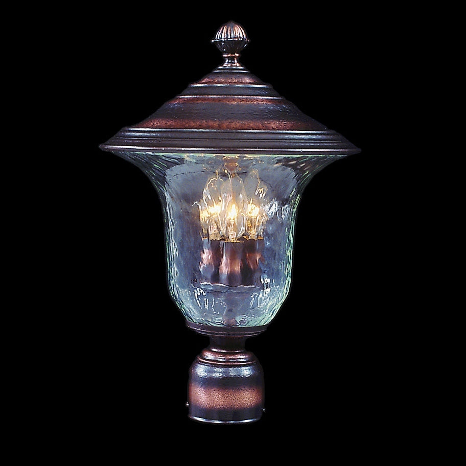 Framburg - 8327 SBR - Three Light Exterior Post Mount - Carcassonne - Siena Bronze