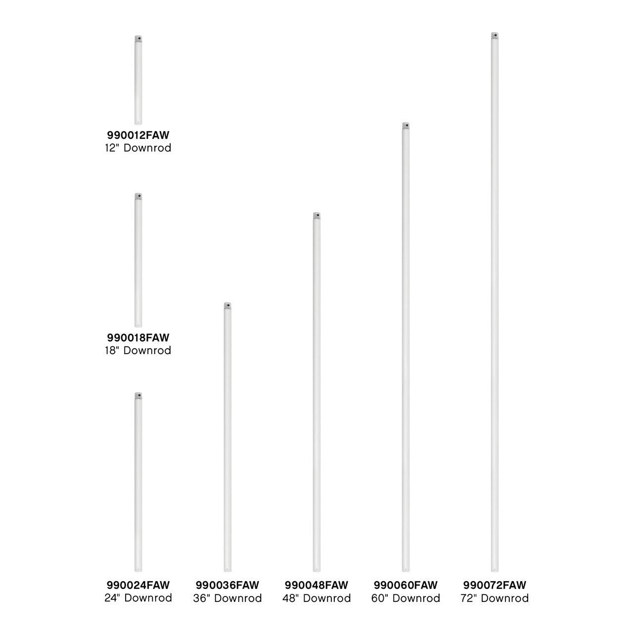 Hinkley - 990036FAW - Downrod - 36" Downrod - Appliance White