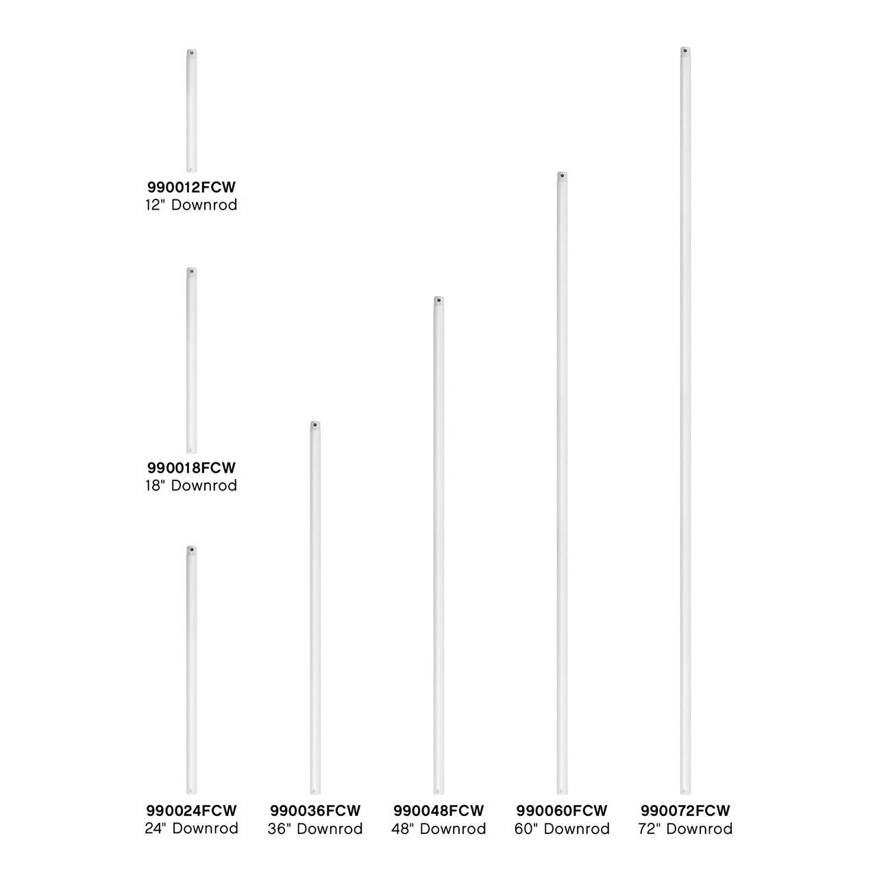 Hinkley - 990036FCW - Downrod - 36" Downrod - Chalk White