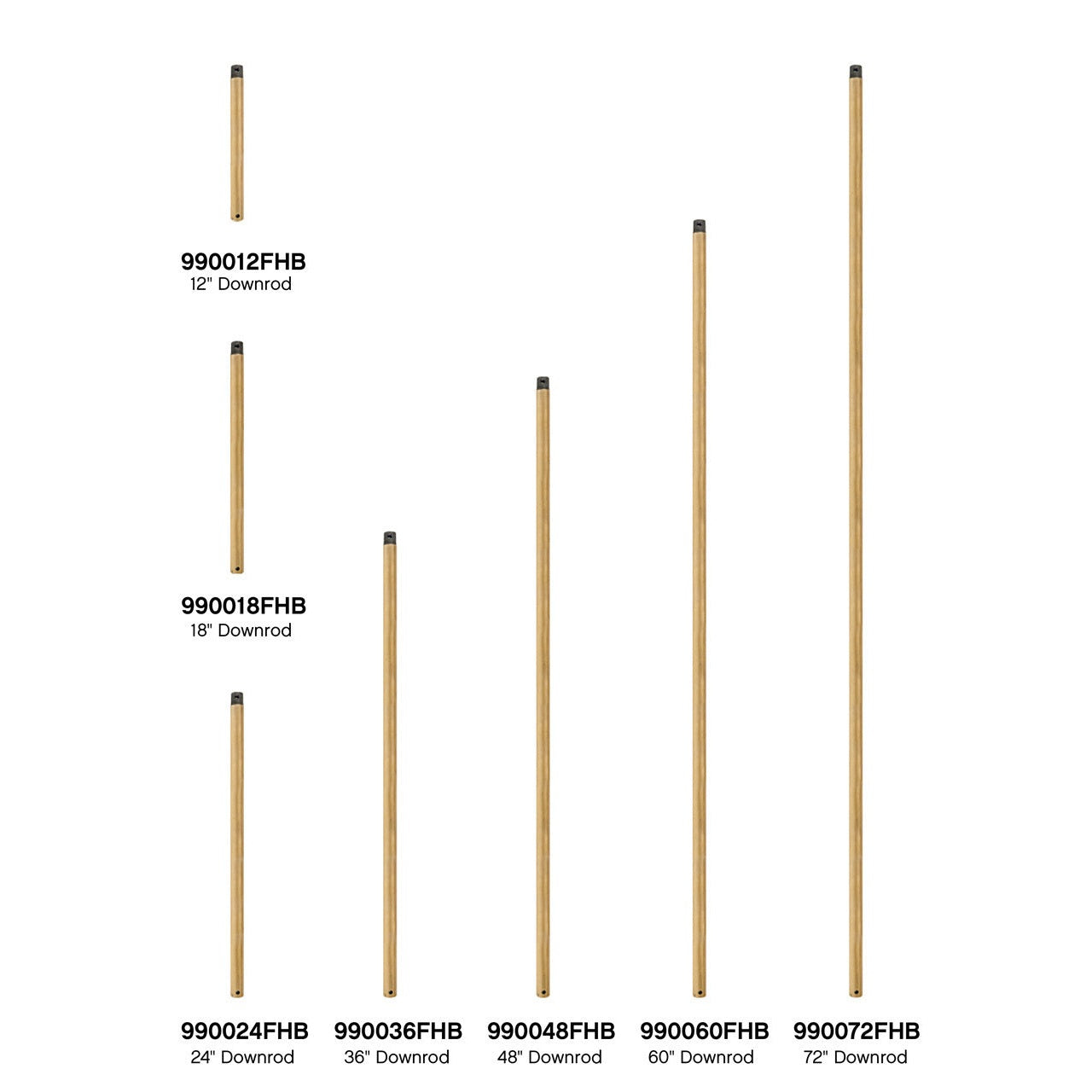 Hinkley - 990060FHB - Downrod - 60" Downrod - Heritage Brass