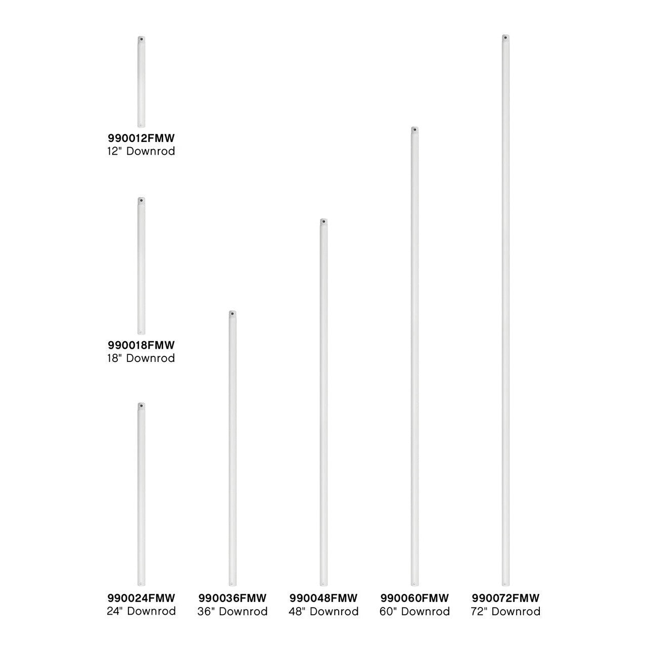 Hinkley - 990060FMW - Downrod - 60" Downrod - Matte White