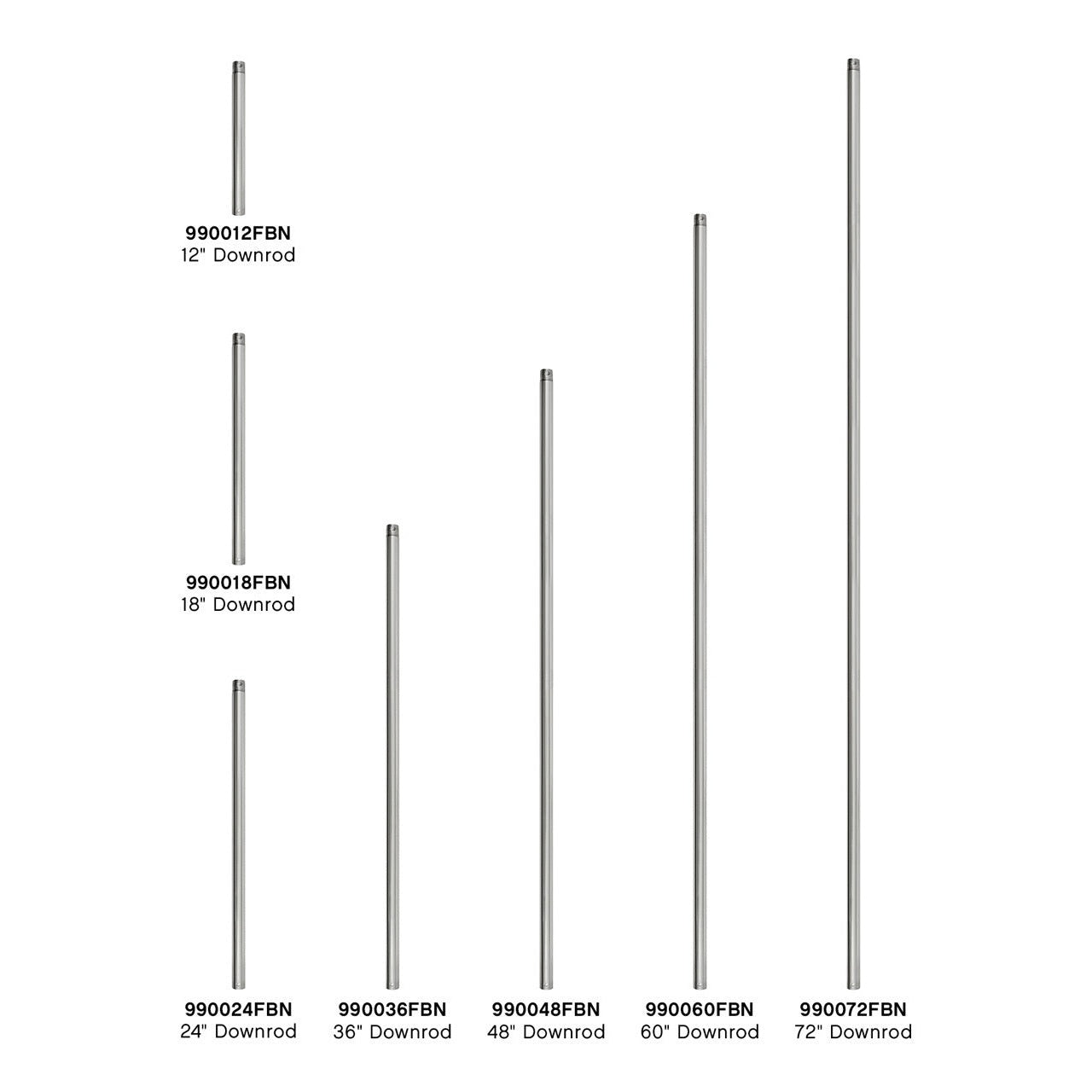 Hinkley - 990072FBN - Downrod - 72" Downrod - Brushed Nickel