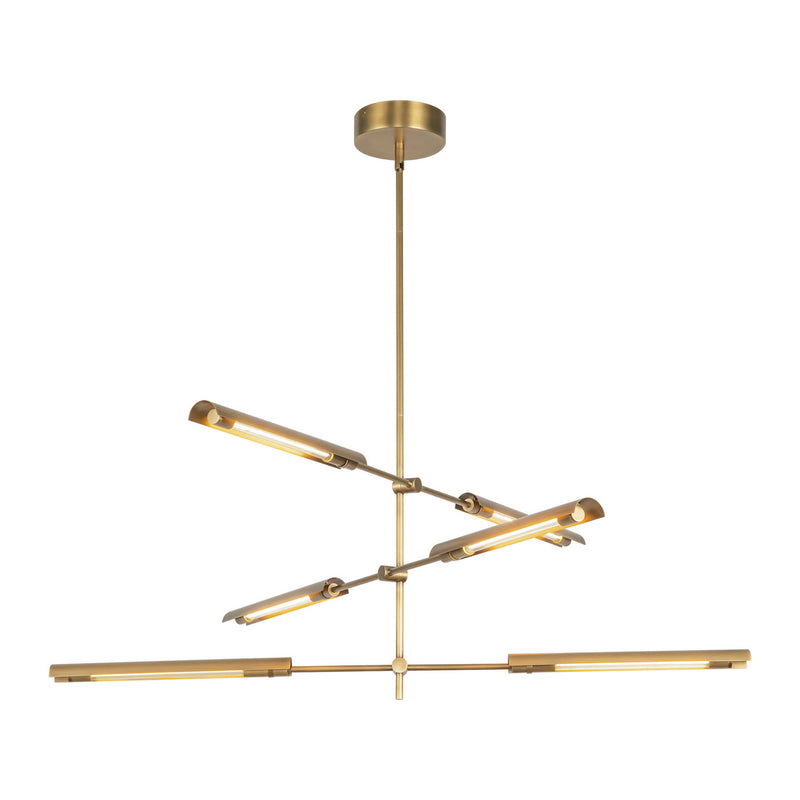 Alora - MP316406VBMS-UNV - LED Pendant - Astrid - Metal Shade/Vintage Brass