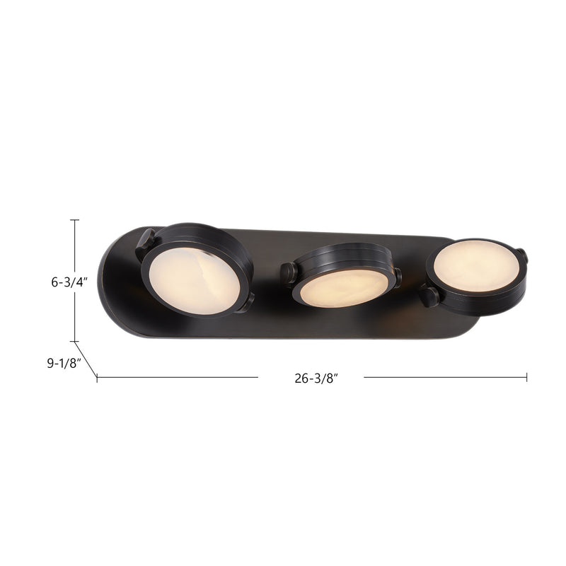 Alora - WV325326UBAR-UNV - LED Wall/Vanity - Blanco - Urban Bronze/Alabaster