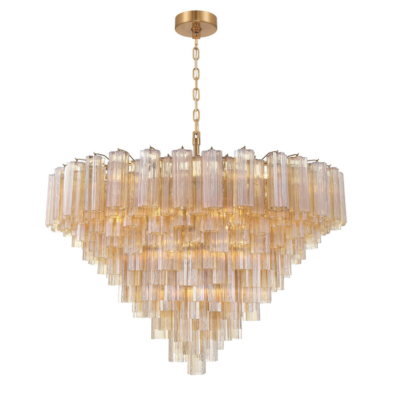 Crystorama - ADD-327-AG-AM - 28 Light Chandelier - Addis - Aged Brass