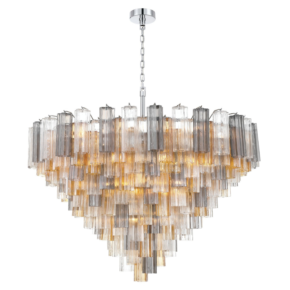 Crystorama - ADD-327-CH-AU - 28 Light Chandelier - Addis - Polished Chrome