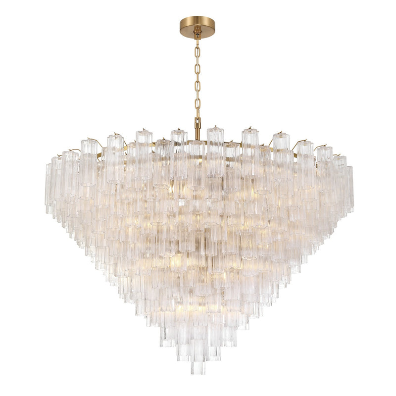 Crystorama - ADD-329-AG-CL - 40 Light Chandelier - Addis - Aged Brass