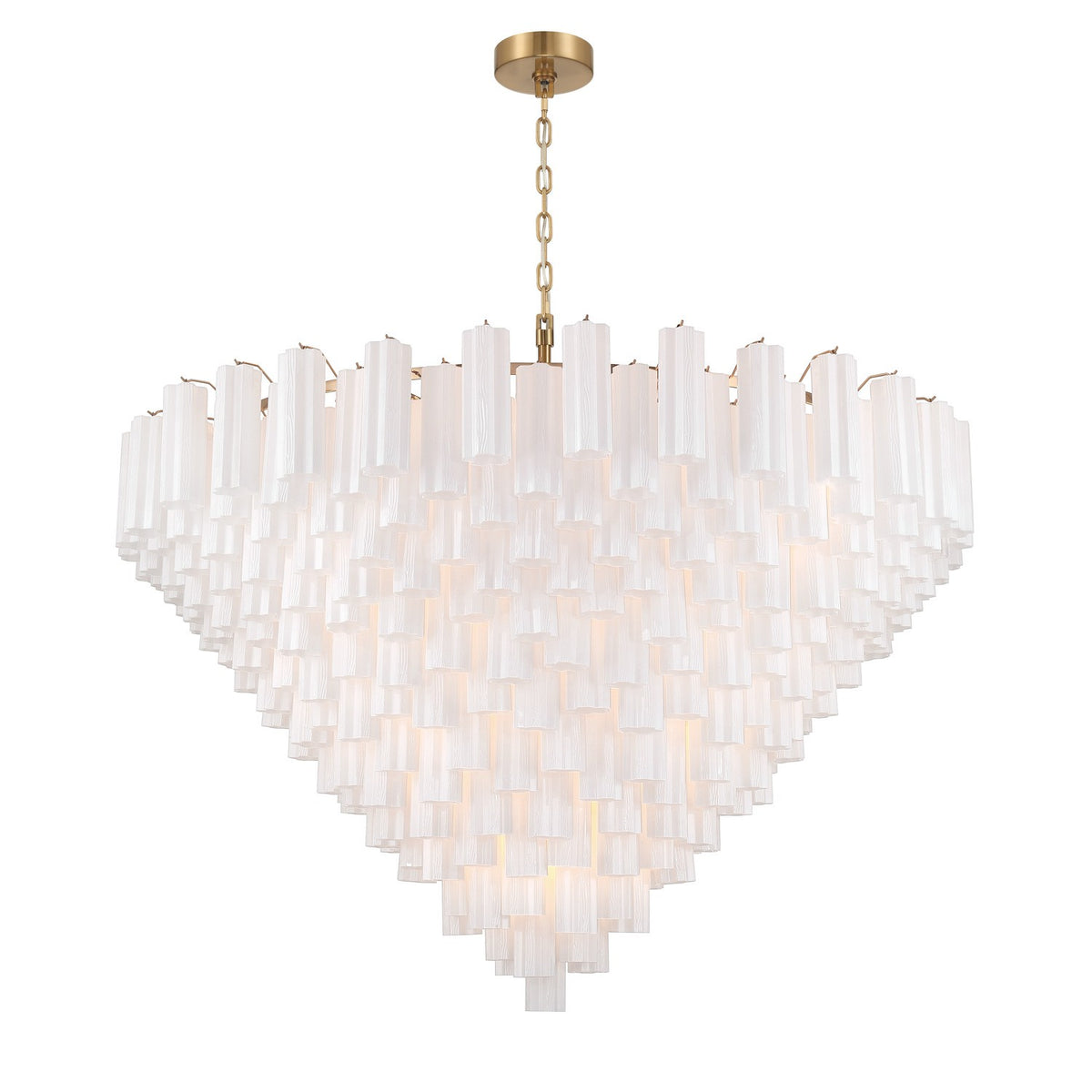 Crystorama - ADD-329-AG-WH - 40 Light Chandelier - Addis - Aged Brass