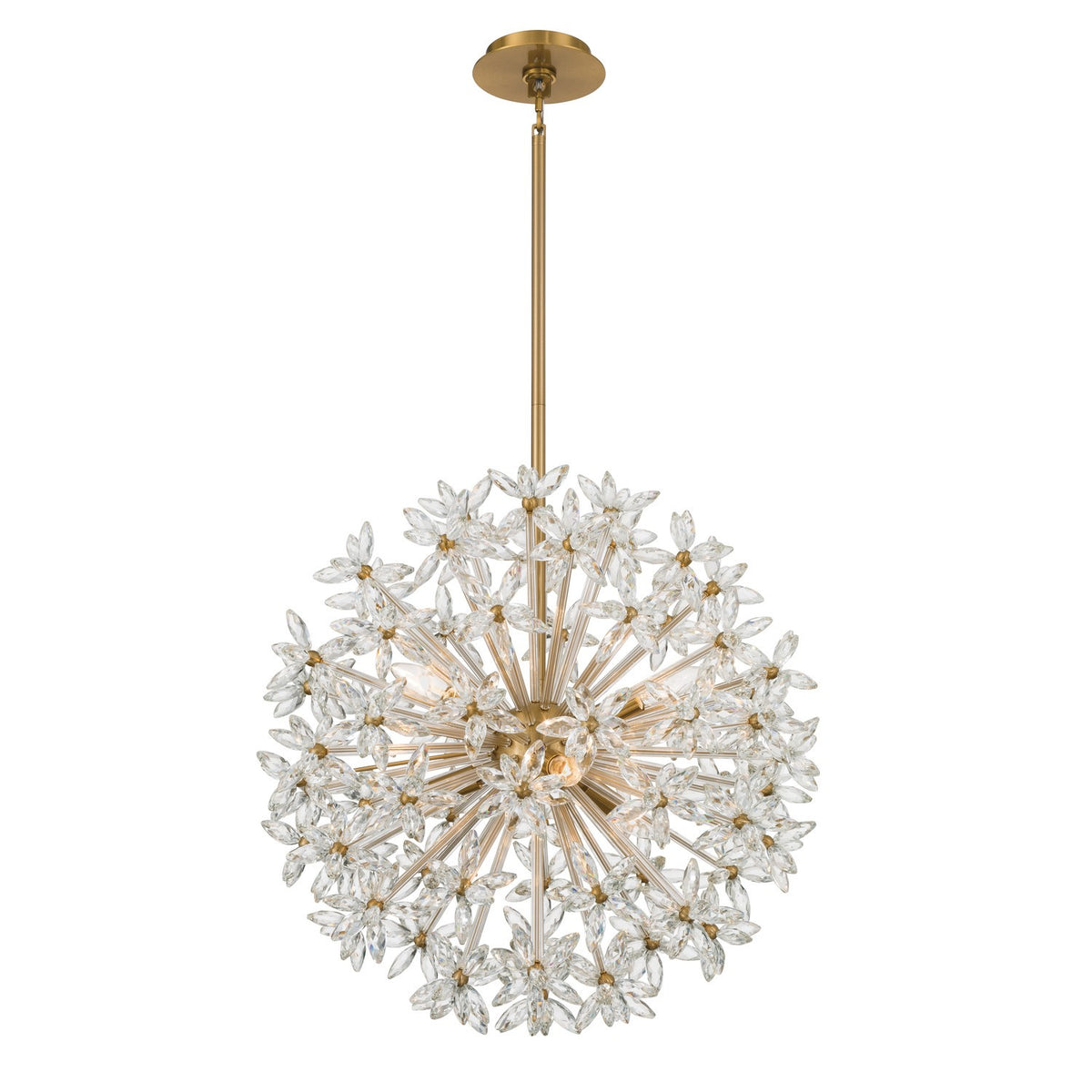 Crystorama - ADL-506-AG-CL - Six Light Chandelier - Adley - Aged Brass