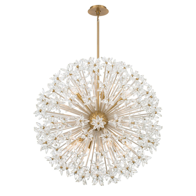 Crystorama - ADL-512-AG-CL - 12 Light Chandelier - Adley - Aged Brass