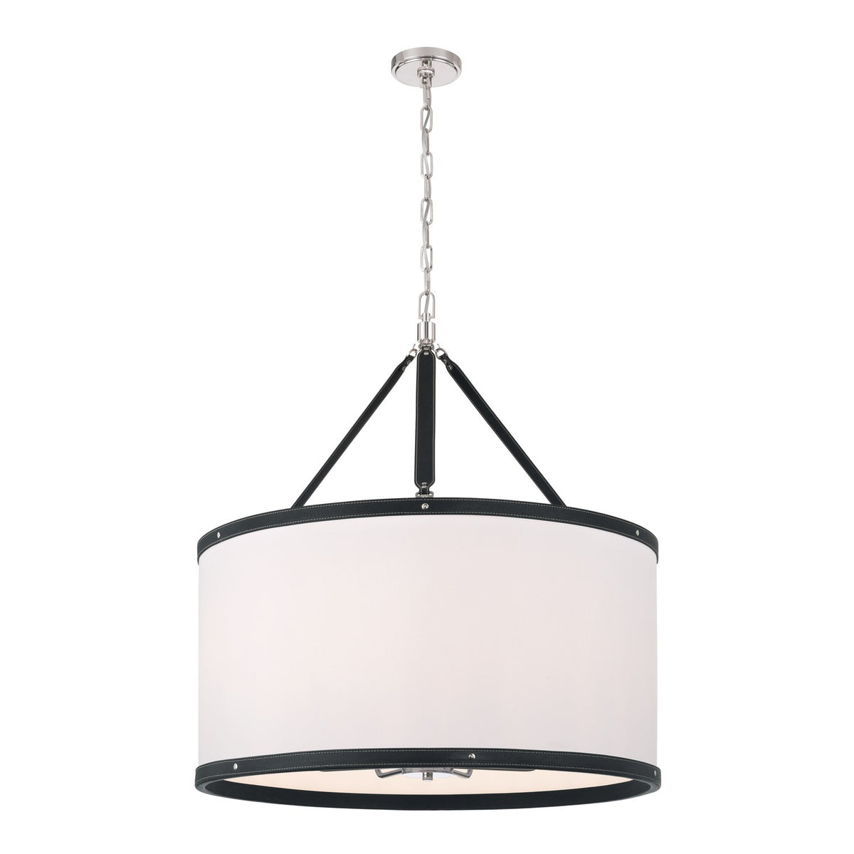 Crystorama - CAL-2408-PN - Eight Light Pendant - Callahan - Polished Nickel