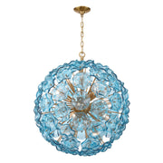 Crystorama - ESM-4009-AG-BL - 12 Light Chandelier - Esme - Aged Brass