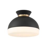 Crystorama - GID-4003-MK-VG - Two Light Flush Mount - Gidget - Matte Black + Vibrant Gold