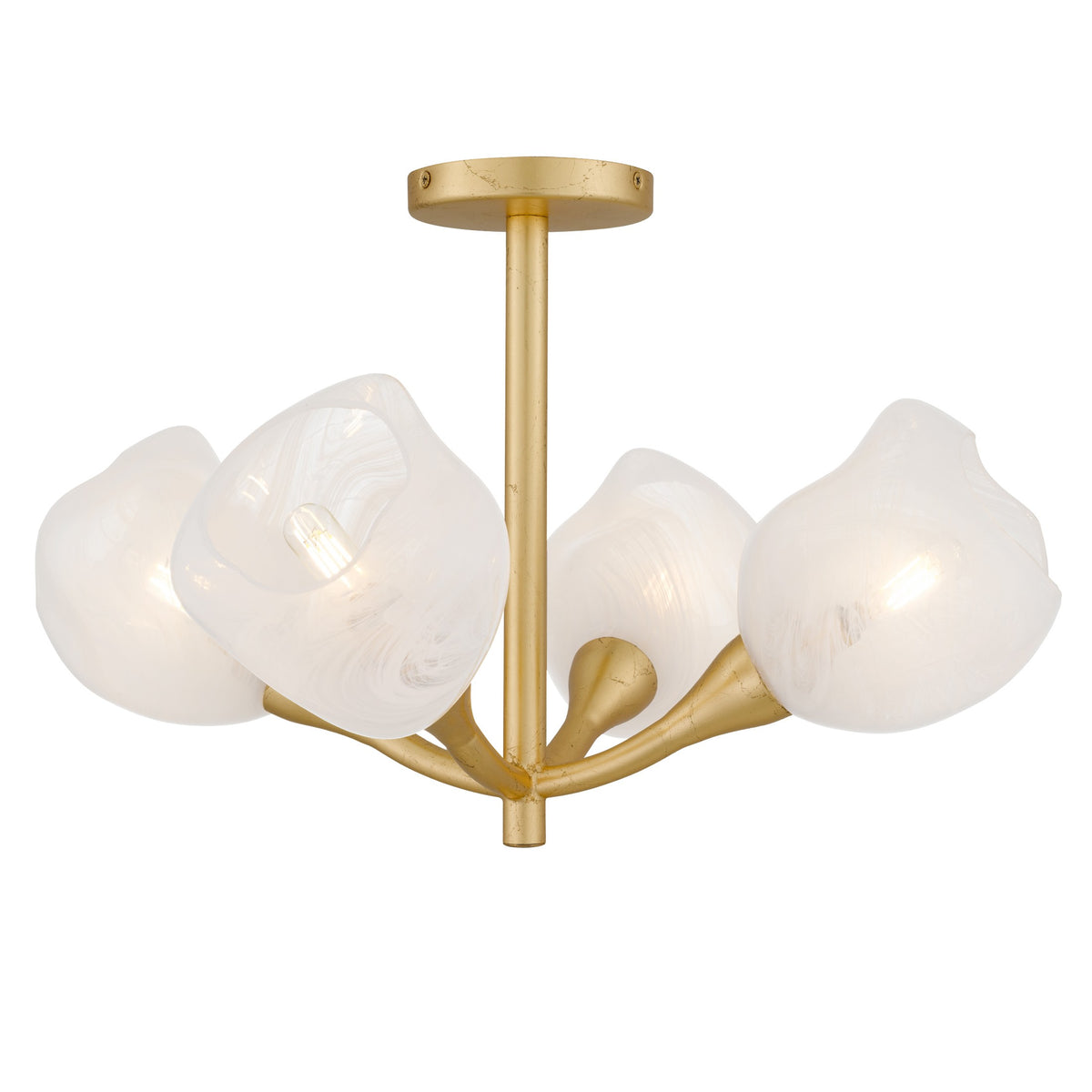 Quoizel - ADEL1722GFL - Four Light Semi-Flush Mount - Adelyn - Gold Leaf