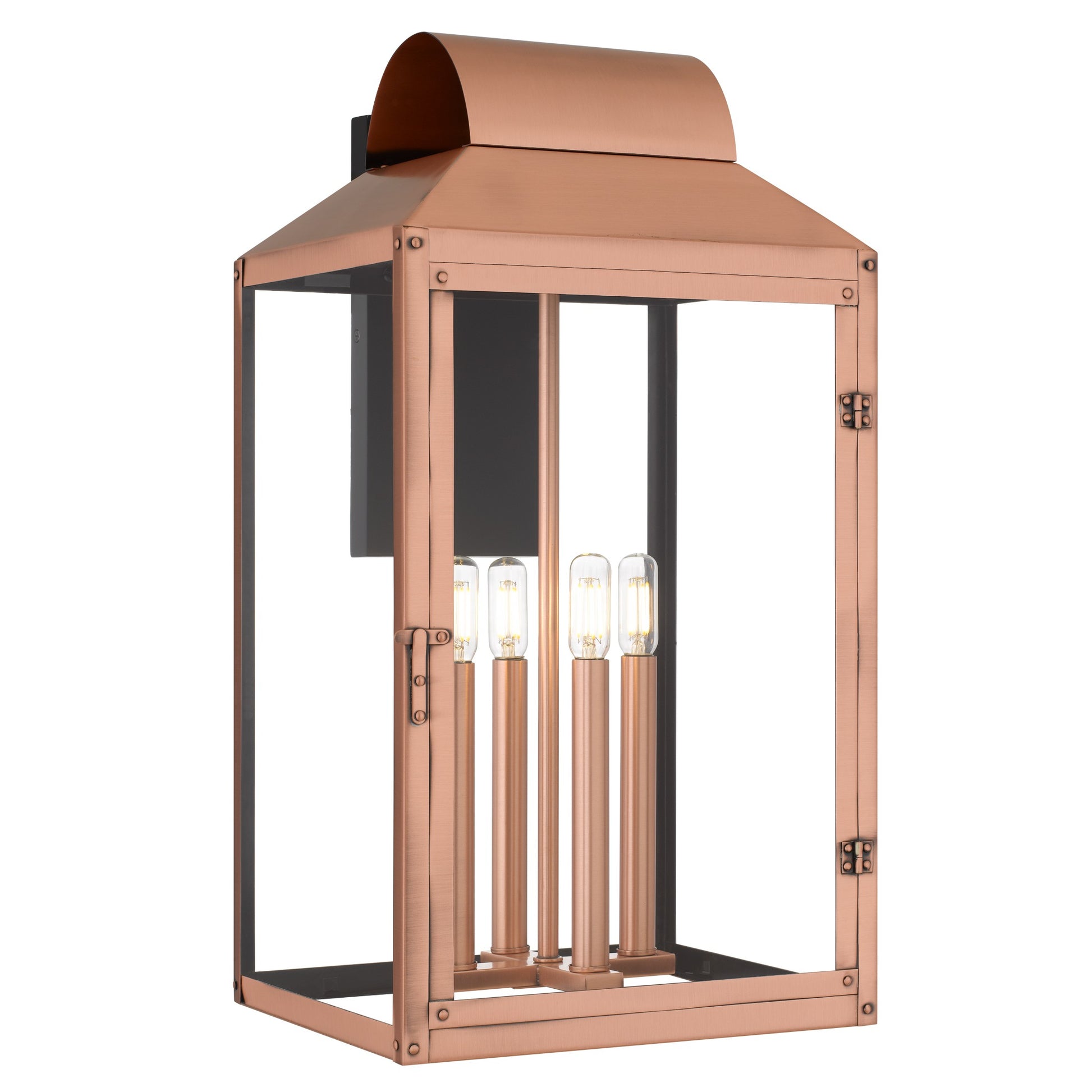 Quoizel - BER8412AC - Four Light Outdoor Wall Lantern - Beryn - Aged Copper
