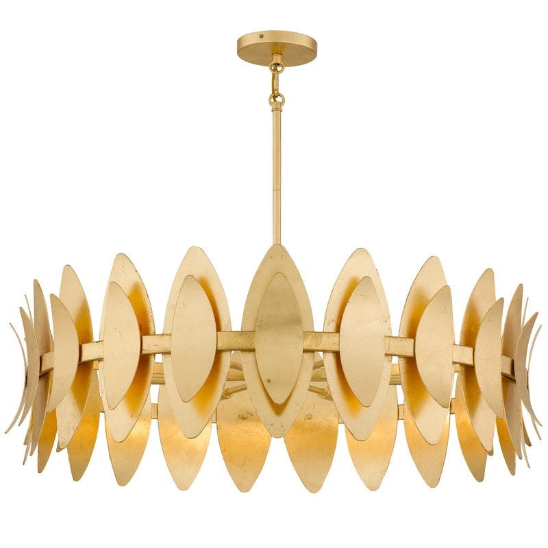 Quoizel - HAY2837GFL - Six Light Pendant - Hayley - Gold Leaf