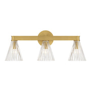 Crystorama - LOT-703-LG - Three Light Bath - Lotus - Luxe Gold