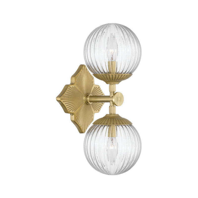 Crystorama - ORY-1002-AG-CL - Two Light Wall Sconce - Orly - Aged Brass