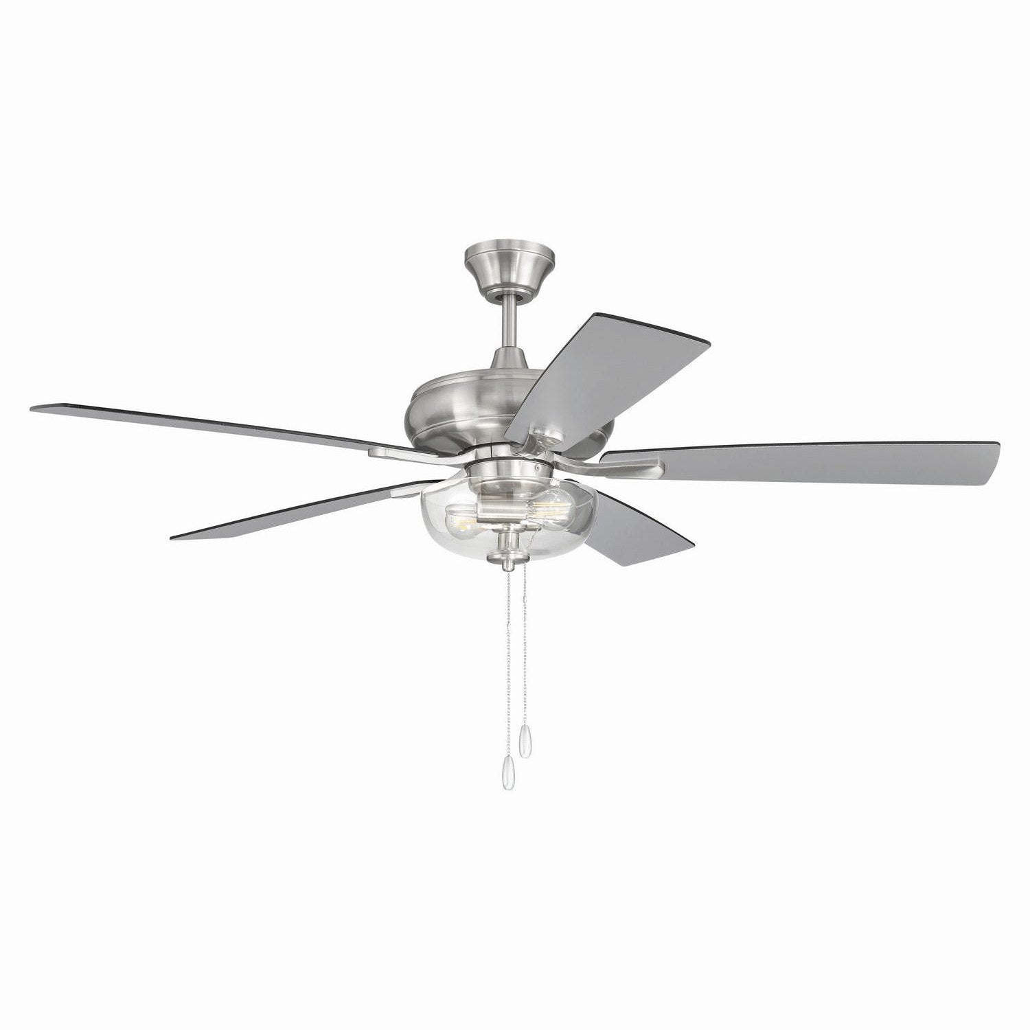 Craftmade - ECF201BNK5-BNGW - 52" Ceiling Fan - EOS 2 Light Clear Bowl 52" Ceiling Fan - Brushed Polished Nickel