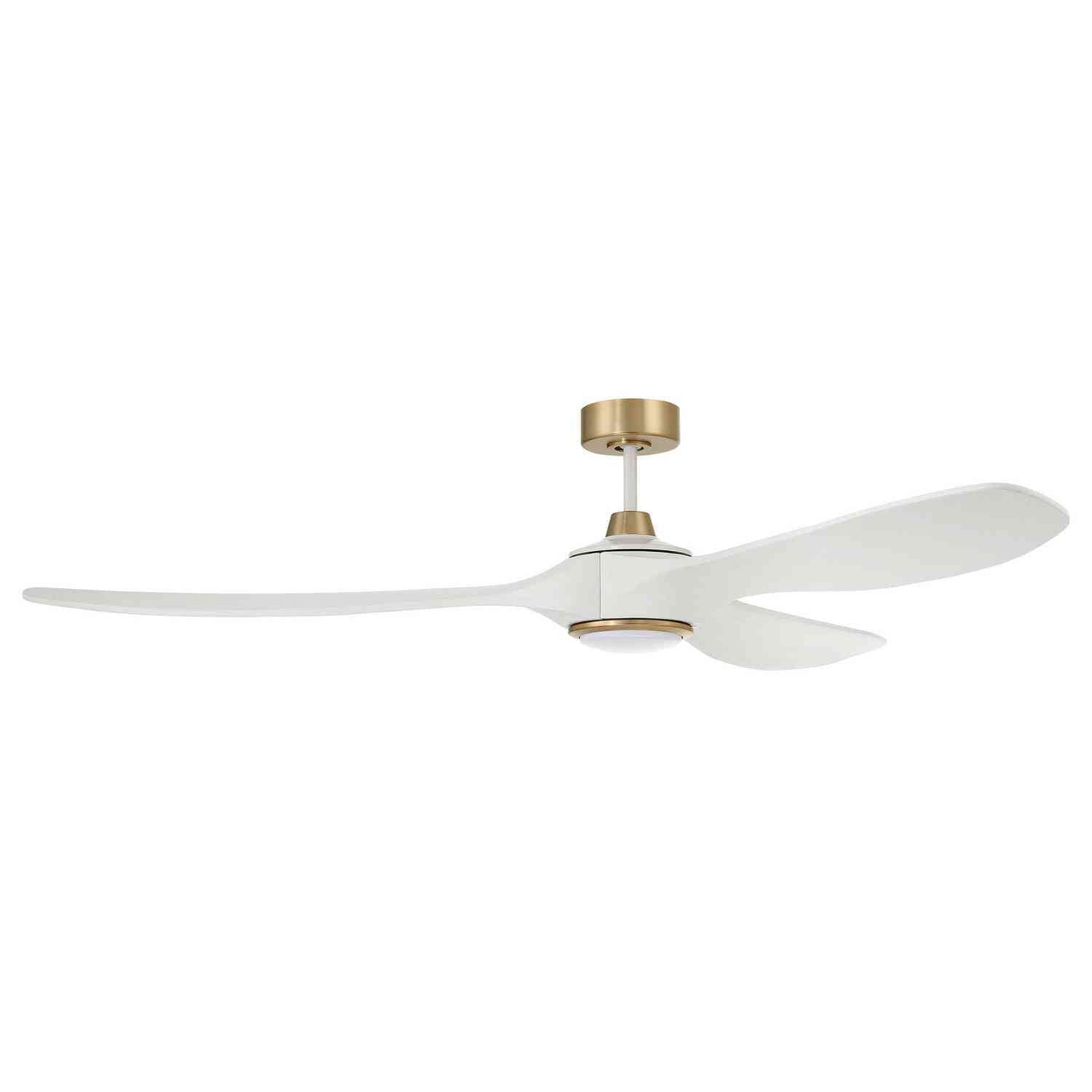 Craftmade - EVY72WSB3-NWF - 72" Ceiling Fan - Envy 72" Ceiling Fan no Wifi - White/Satin Brass