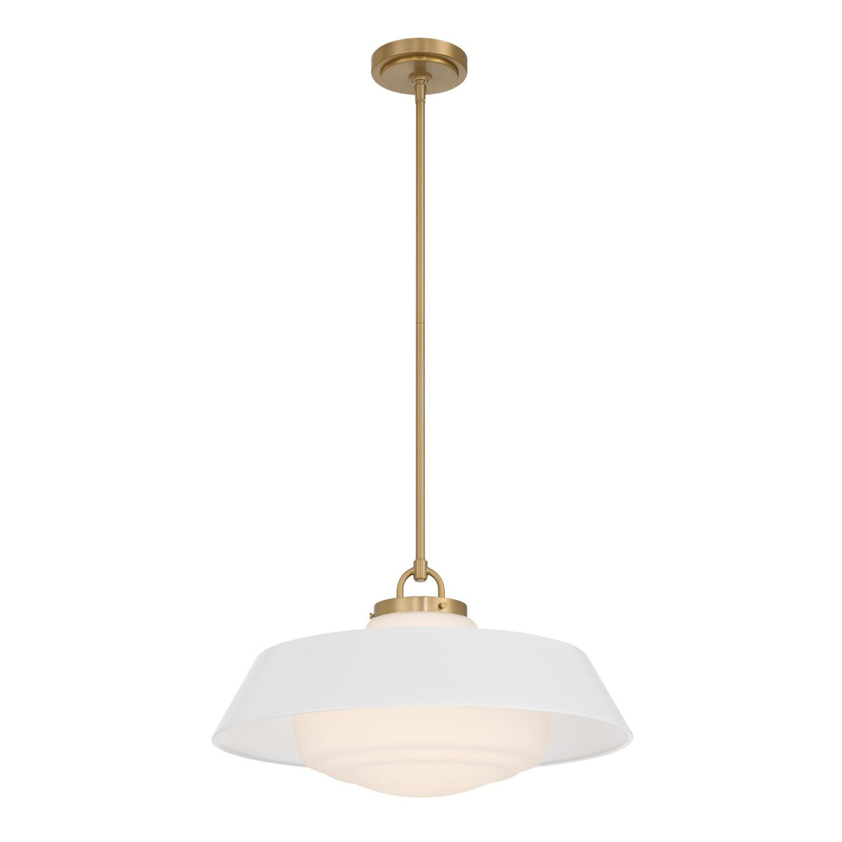 Crystorama - XAN-8009-VG-WH - Three Light Pendant - Xander - Vibrant Gold
