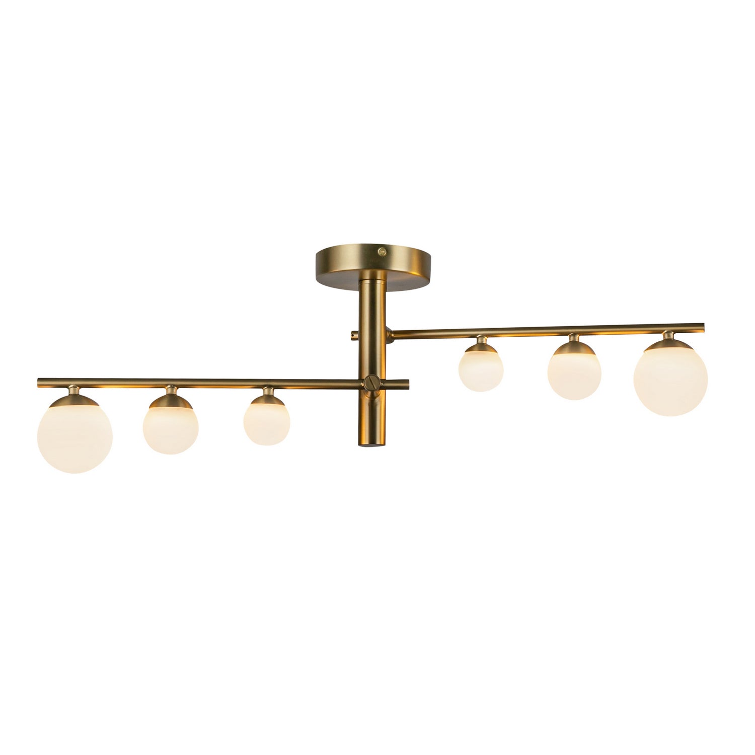 Kuzco Lighting - SF55525-BG/OP-UNV - LED Semi-Flush Mount - Cypress - Brushed Gold/Opal Glass